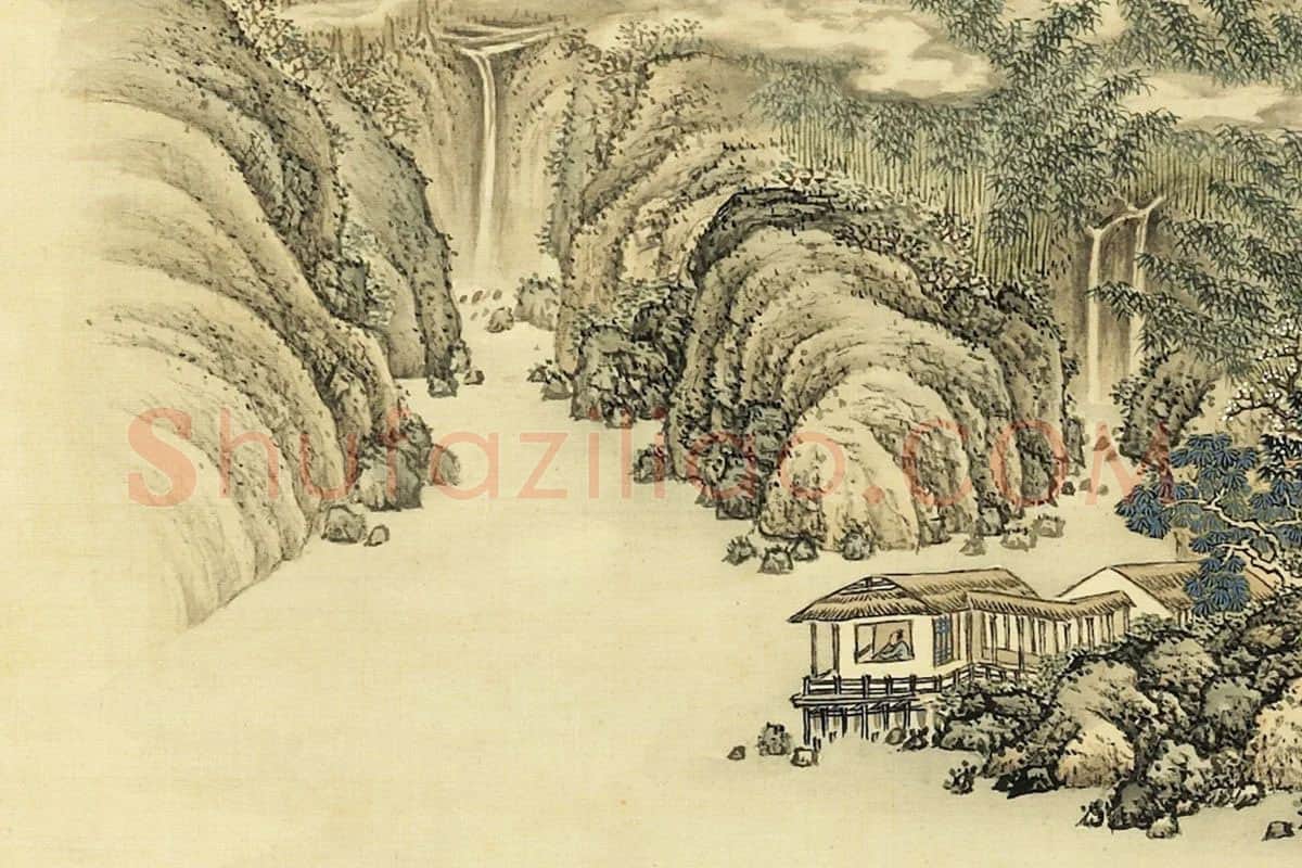 清·张雨森《仿范宽山水》局部 (4)