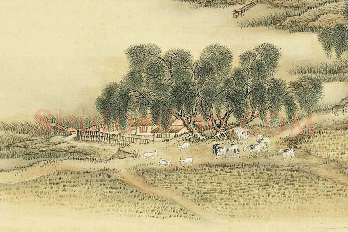 清·张雨森《仿盛懋山水》局部 (2)