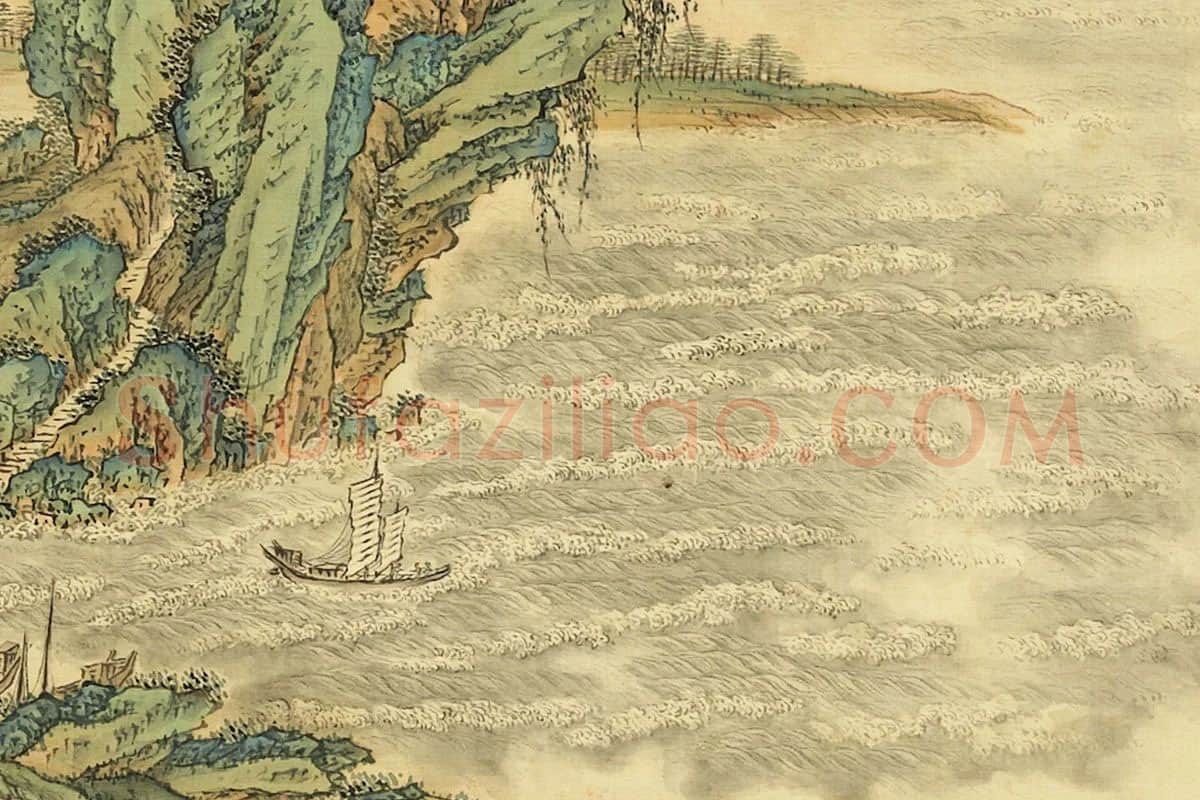 清·张雨森《仿李公麟山水》局部 (3)