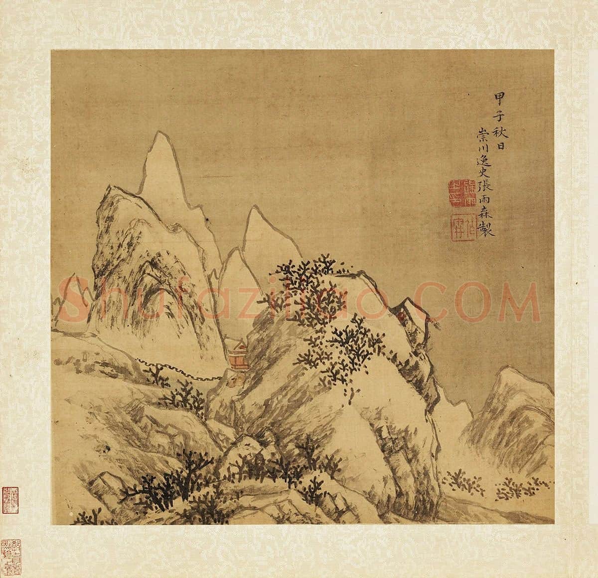 张雨森山水画《雪山空寂》