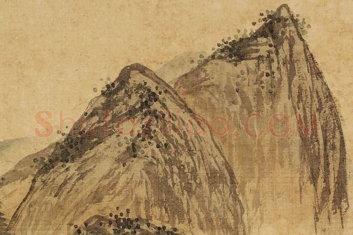 张雨森《扬橹看山》山水画局部 (4)