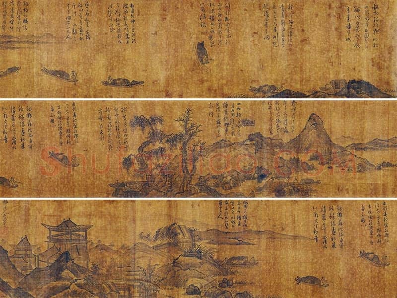 元·吴镇《仿荆浩唐人渔父图》卷