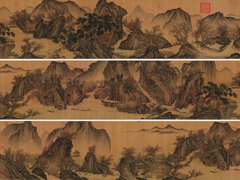 传五代梁荆浩山水画卷