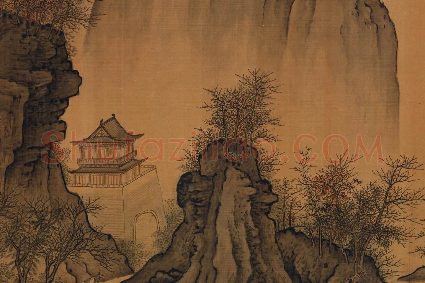 荆浩山水画卷局部 (3)