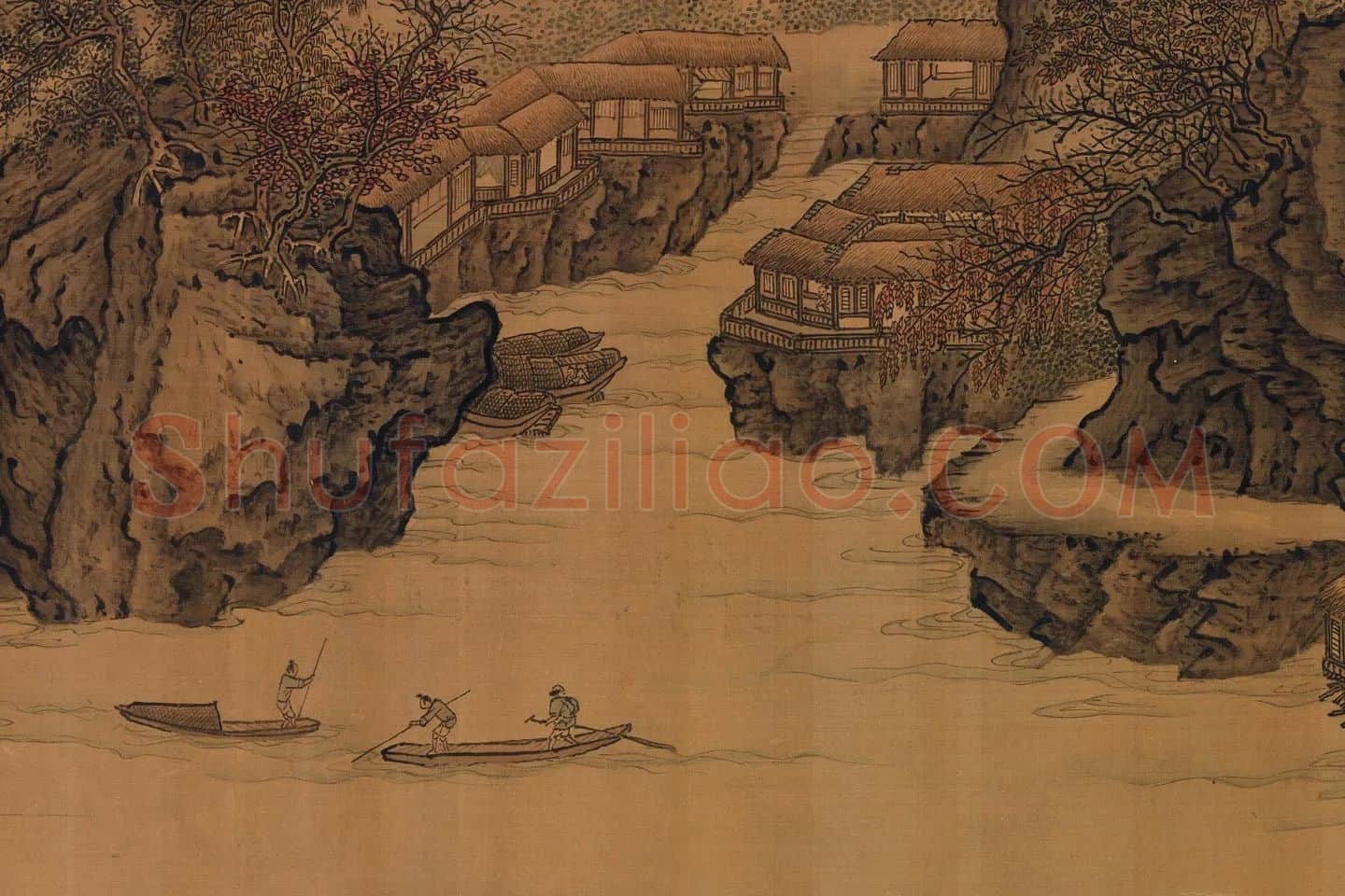 荆浩山水画卷局部 (6)