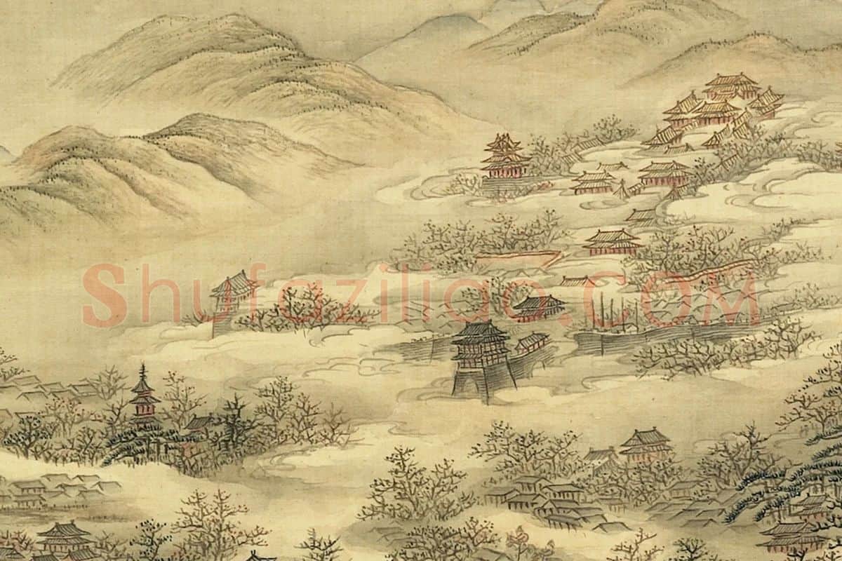 清·张雨森仿古山水画册局部 (3)