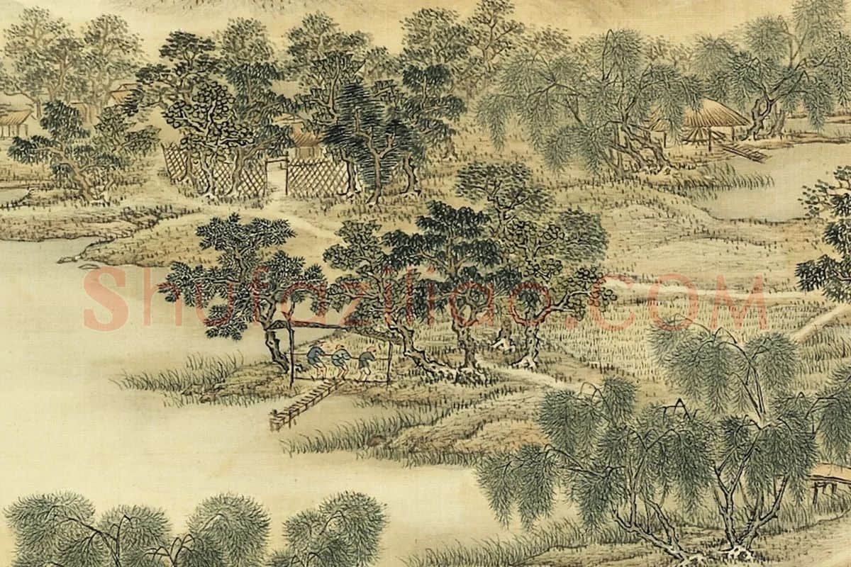 清·张雨森仿古山水画册局部 (4)