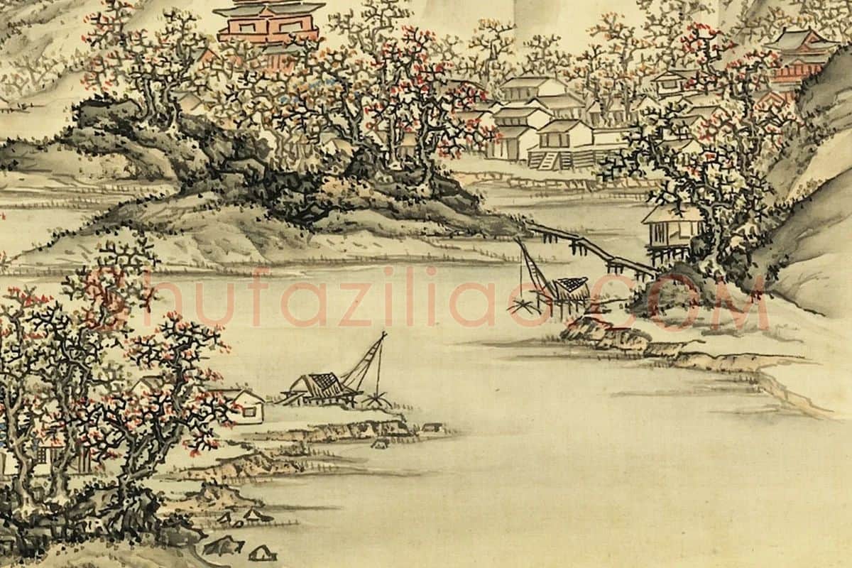 清·张雨森仿古山水画册局部 (9)