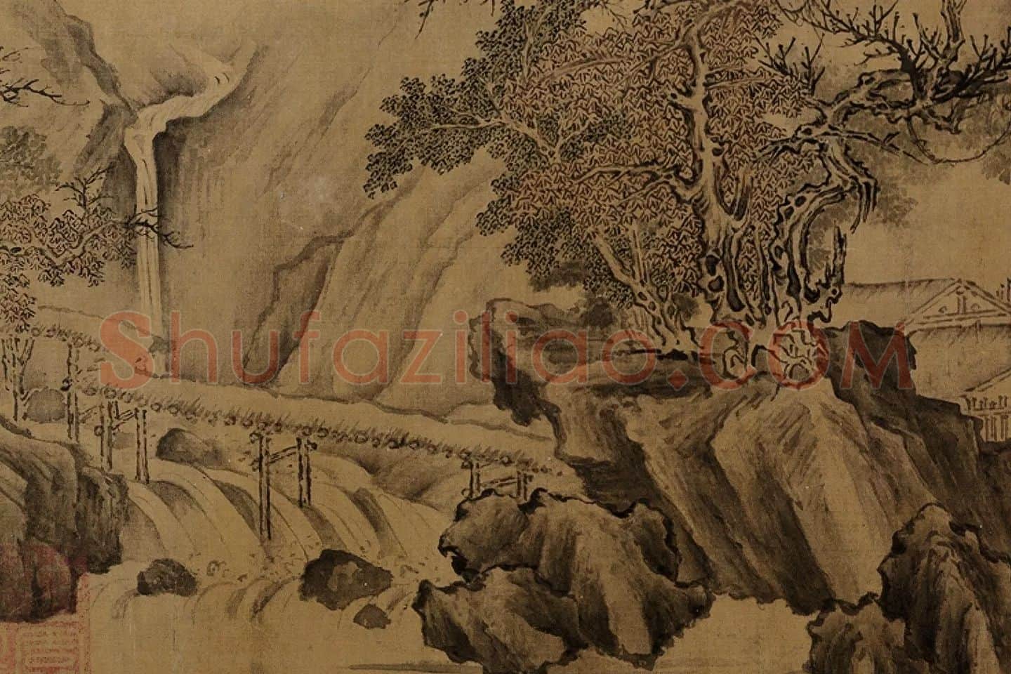 传荆浩《渔乐图卷》局部 (3)