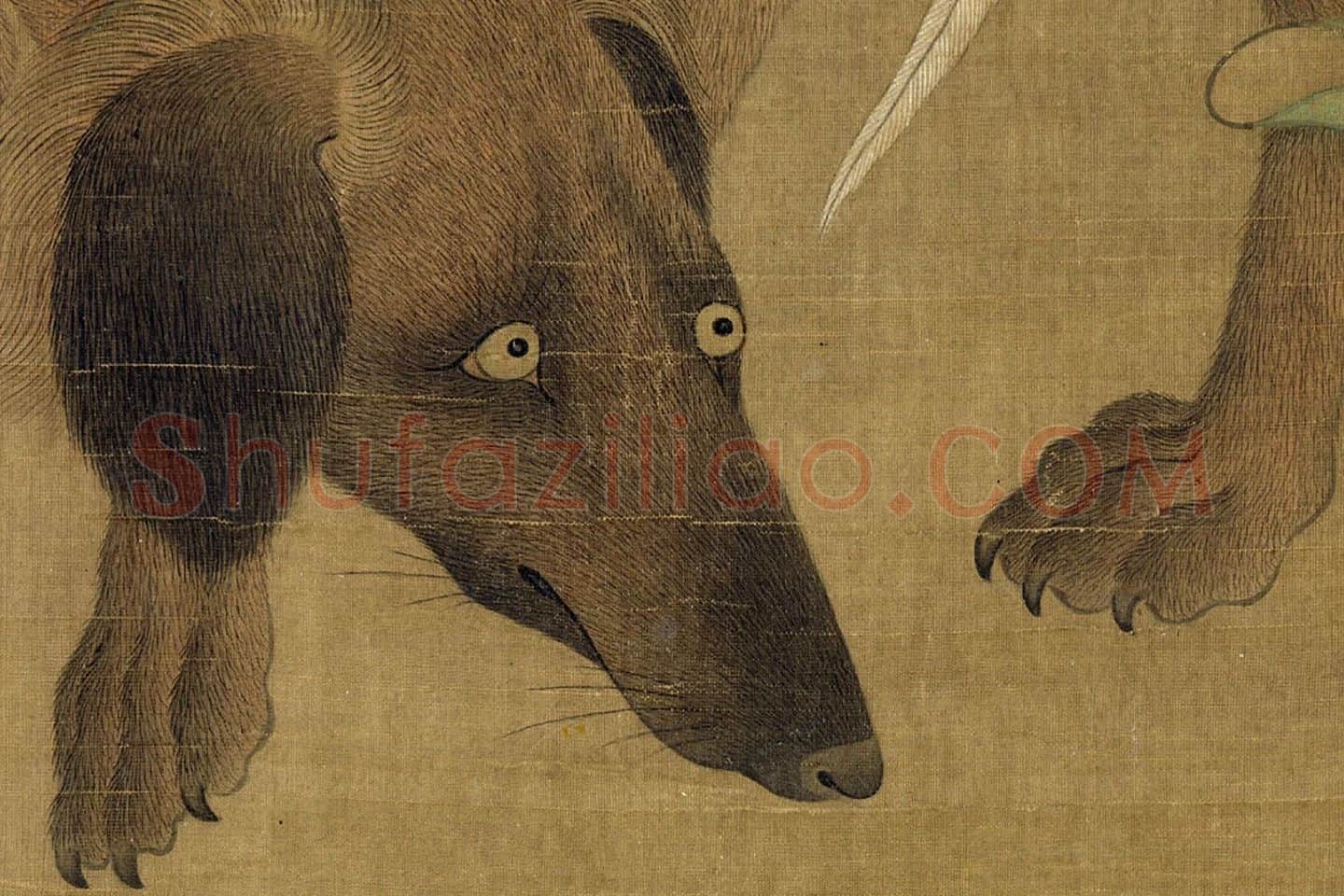 宋徽宗赵佶《鹰犬图》局部 (2)