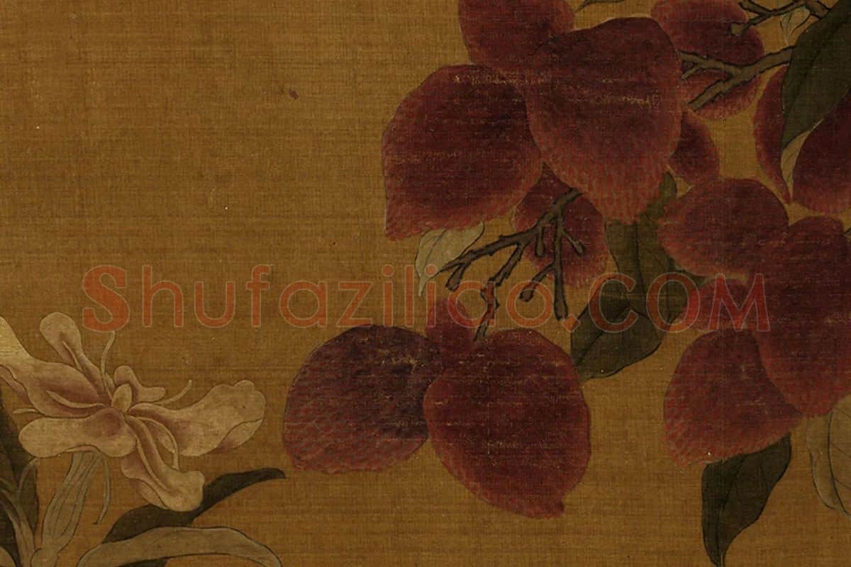 宋徽宗赵佶《翠禽荔枝图卷》局部 (6)