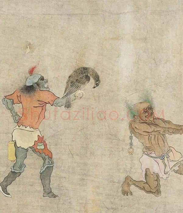 顾闳中《锺馗出猎图》卷_09