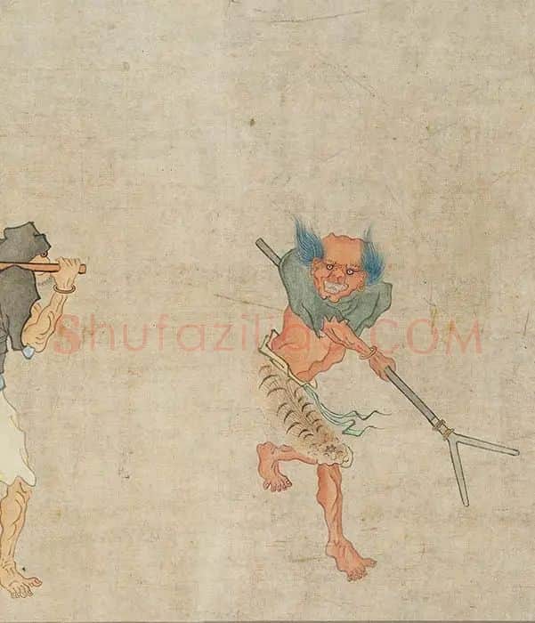 顾闳中《锺馗出猎图》卷_12