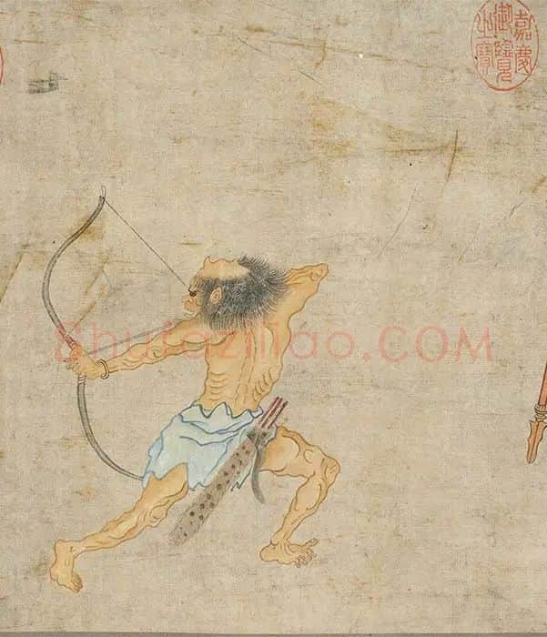 顾闳中《锺馗出猎图》卷_15