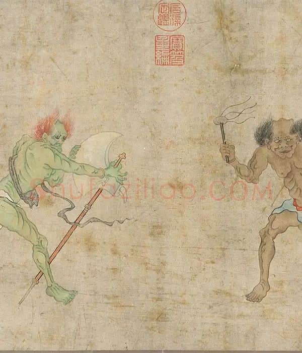 顾闳中《锺馗出猎图》卷_17