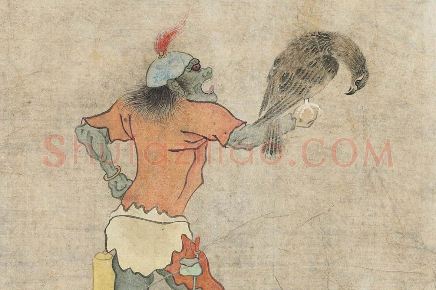 顾闳中佛道人物画《锺馗出猎图》局部 (11)