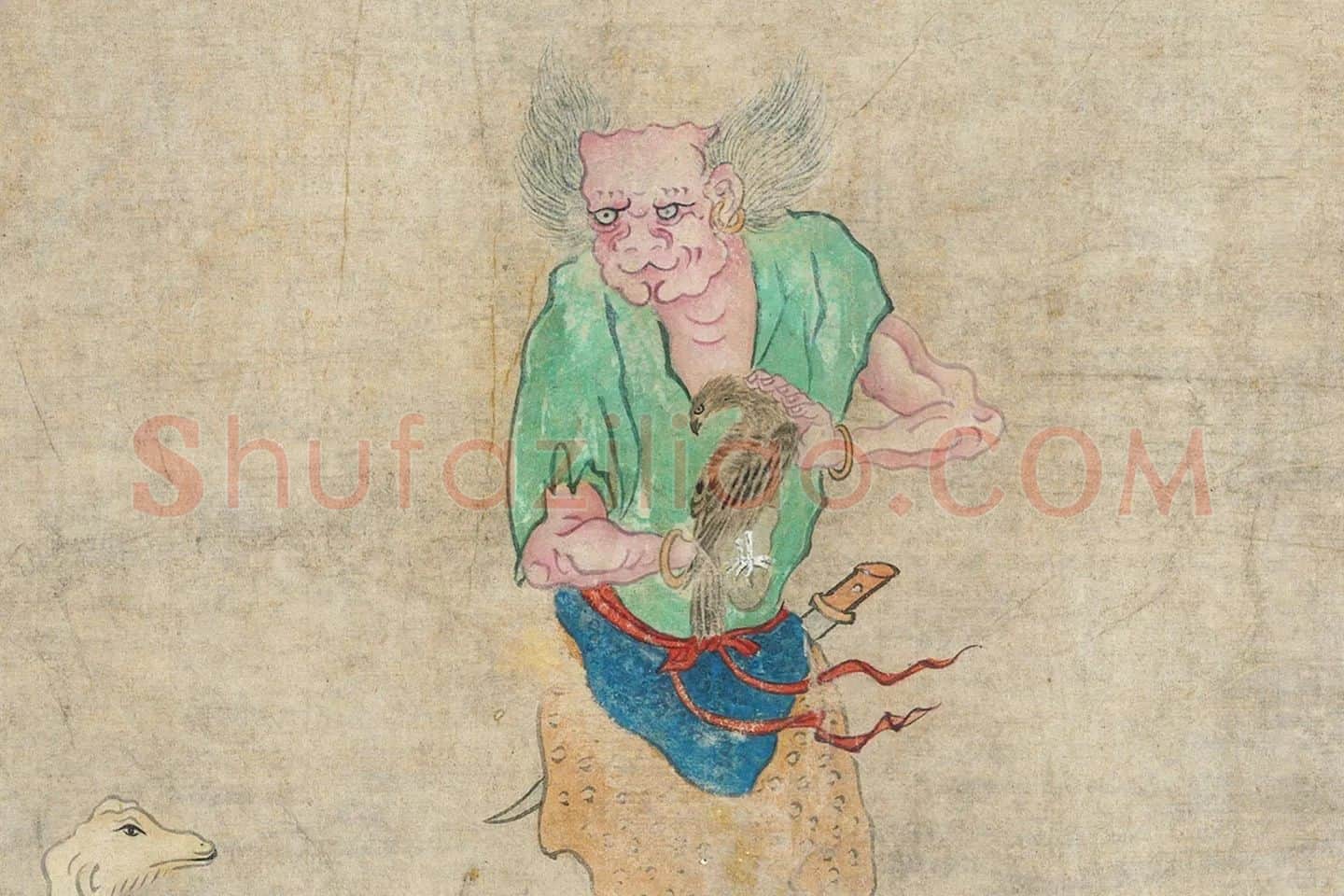 顾闳中佛道人物画《锺馗出猎图》局部 (12)