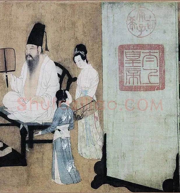 顾闳中《韩熙载夜宴图》卷_14