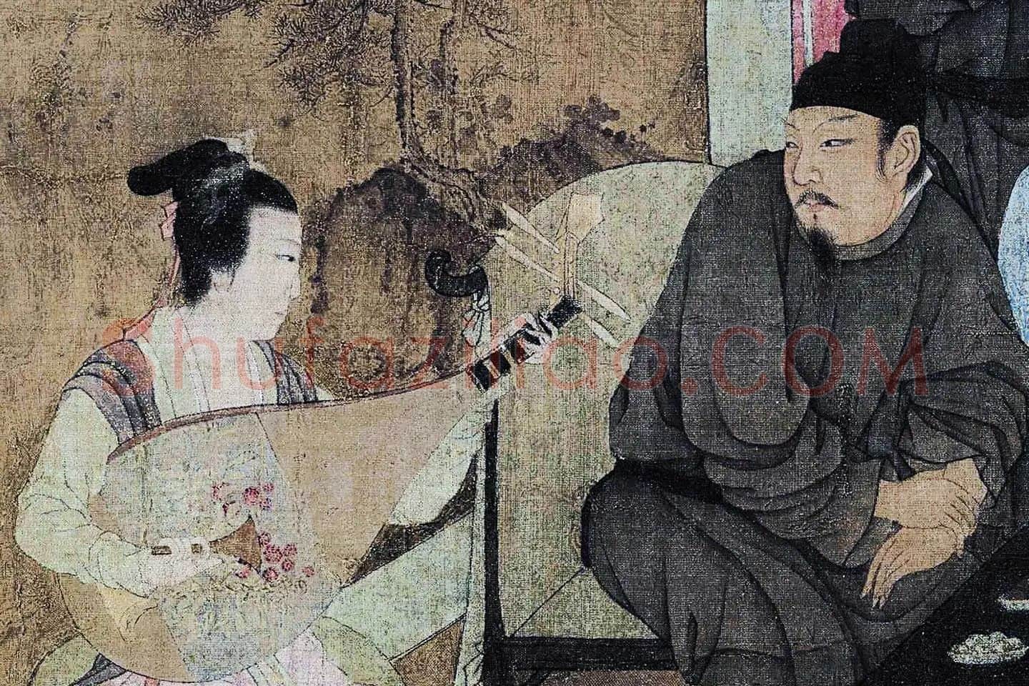 顾闳中《韩熙载夜宴图卷》高清大图局部 (4)