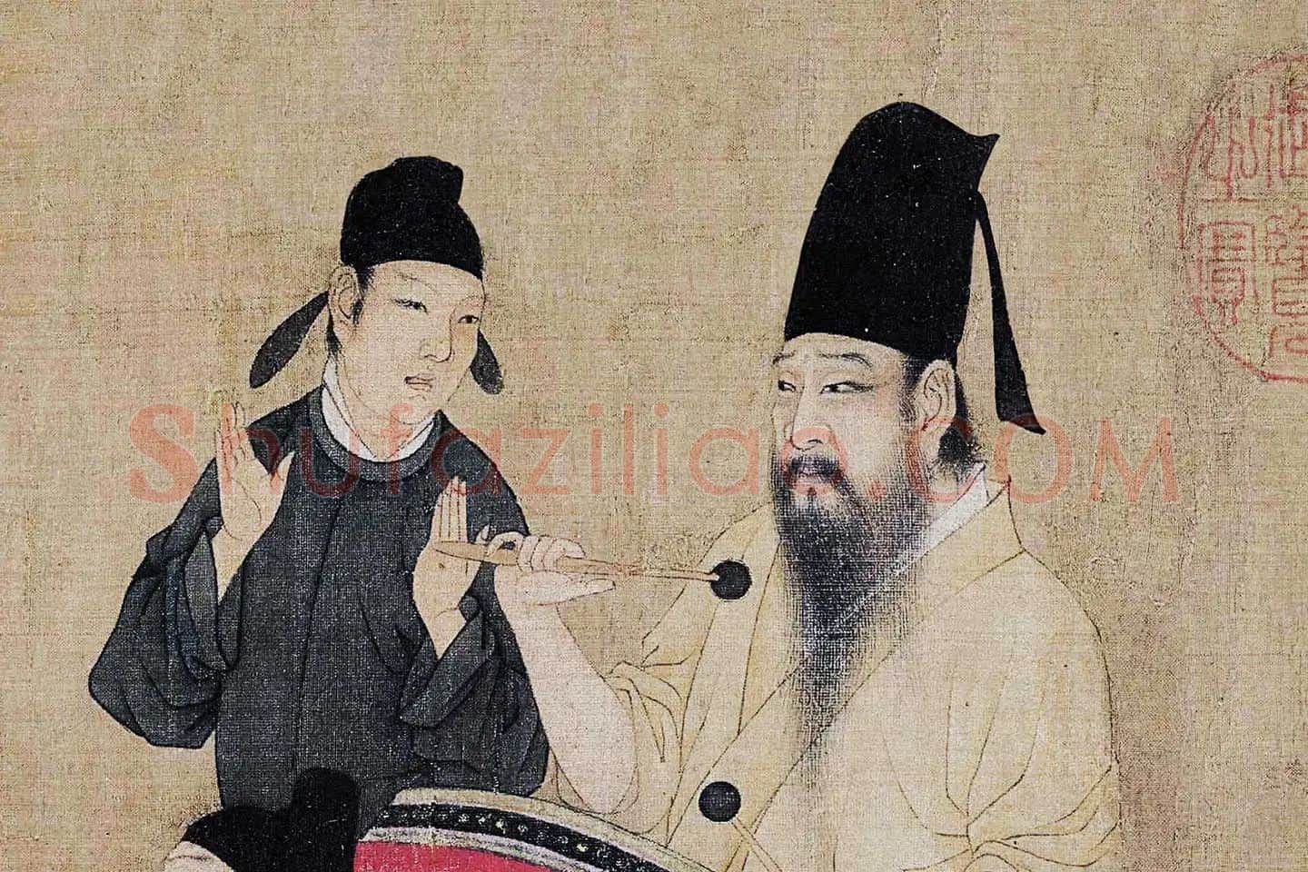 顾闳中《韩熙载夜宴图卷》高清大图局部 (5)