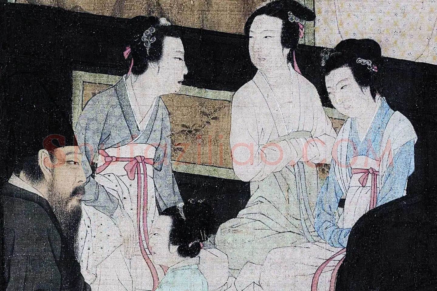 顾闳中《韩熙载夜宴图卷》高清大图局部 (10)