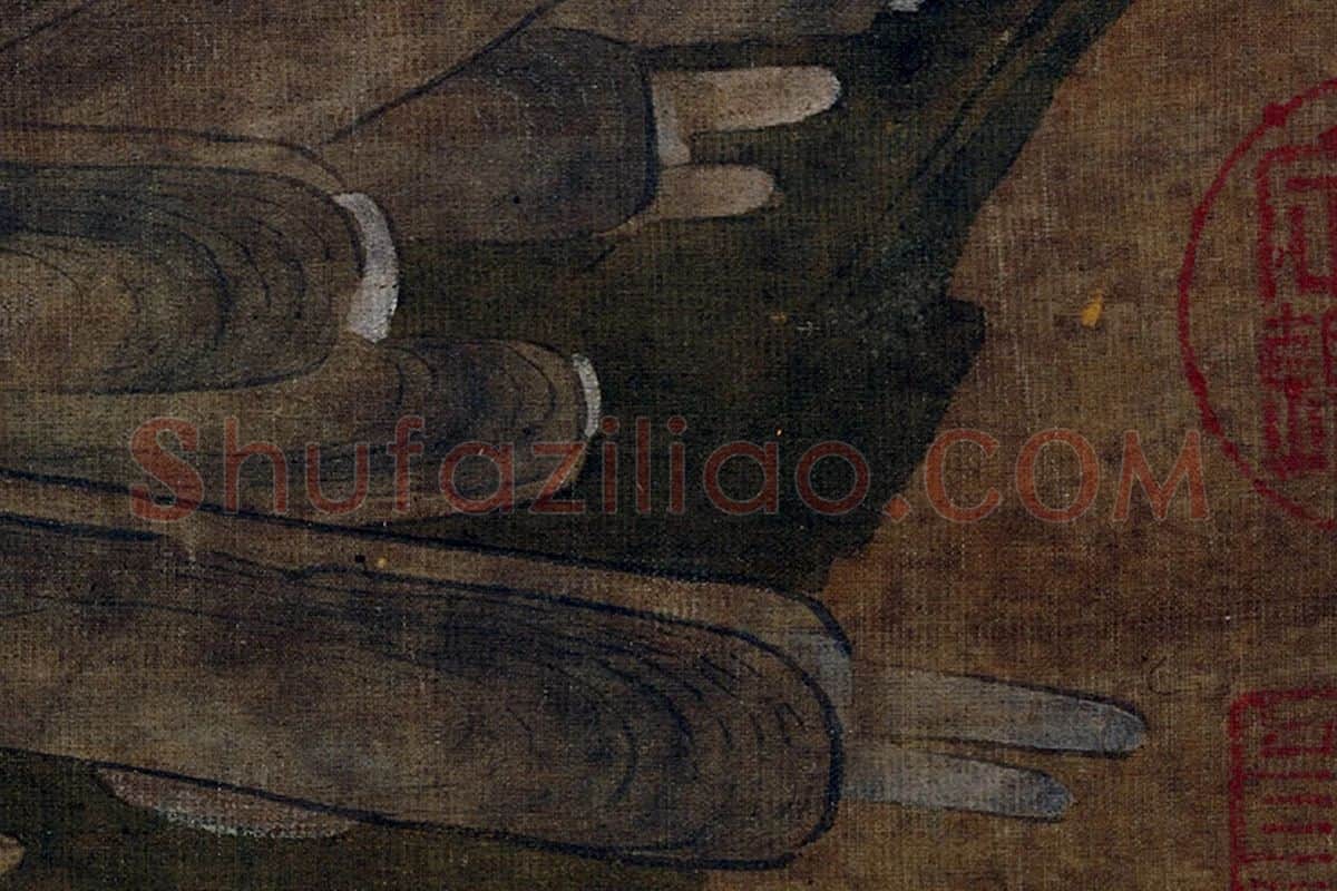 宋徽宗工笔画写生局部 (2)