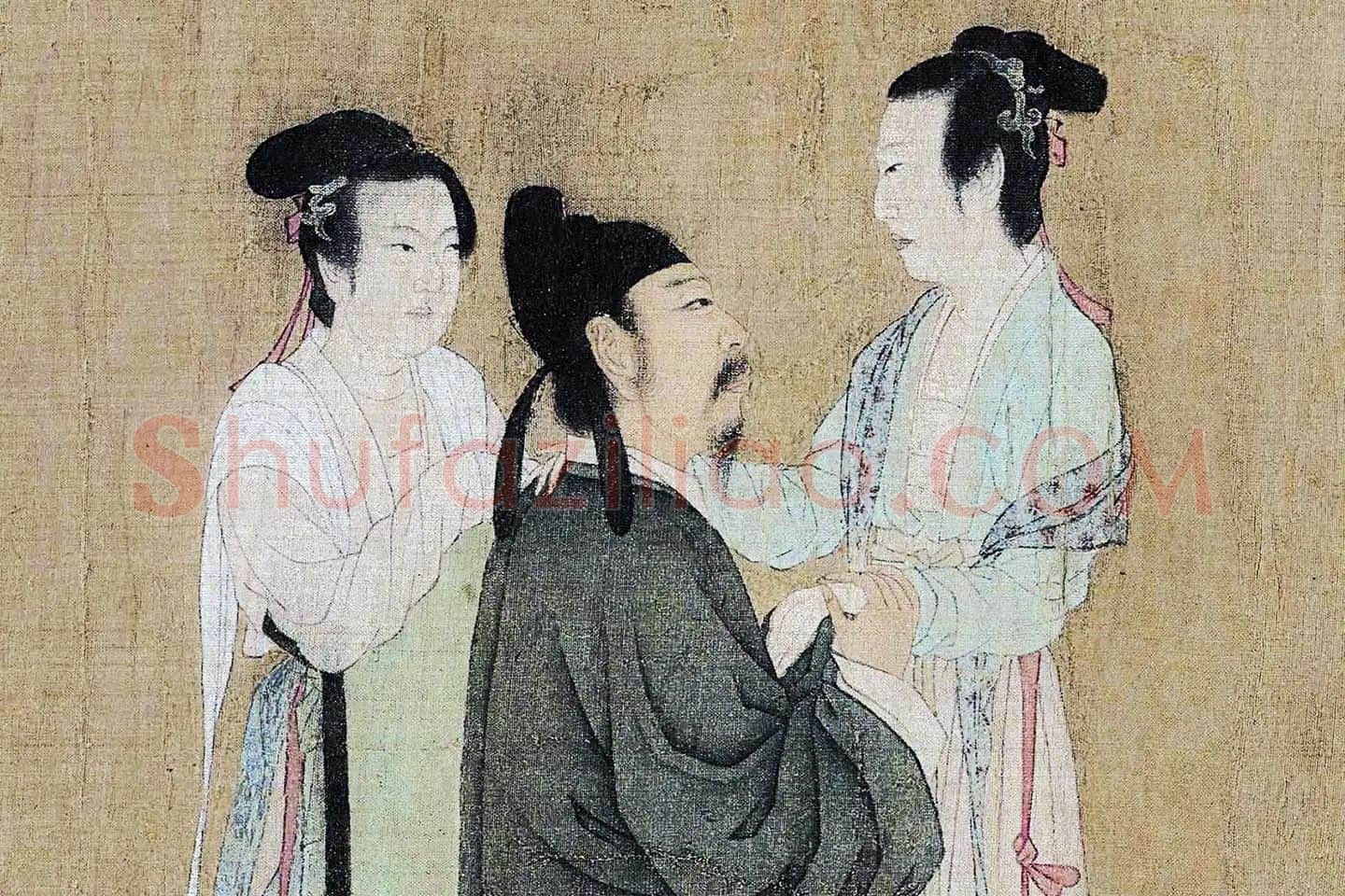 顾闳中《韩熙载夜宴图卷》高清大图局部 (15)