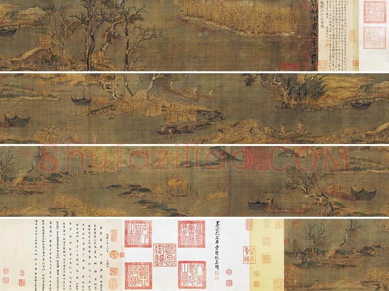 赵干《江行初雪图》全卷