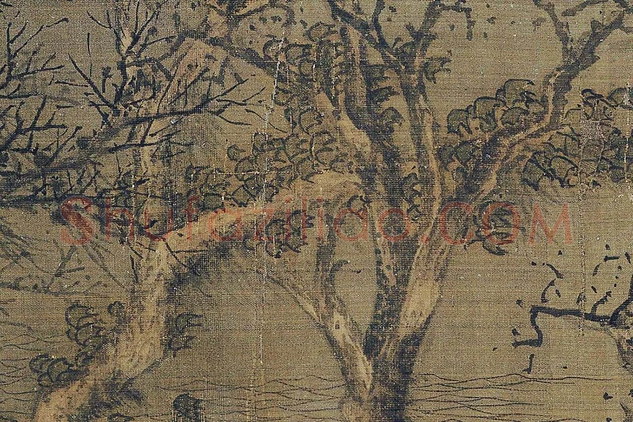 赵干《江行初雪图》高清局部 (3)
