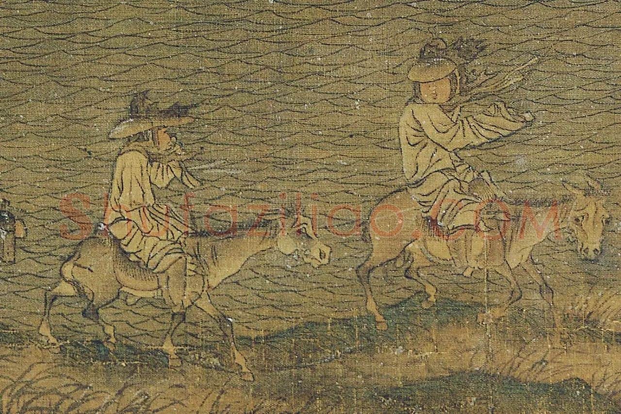 赵干《江行初雪图》高清局部 (8)
