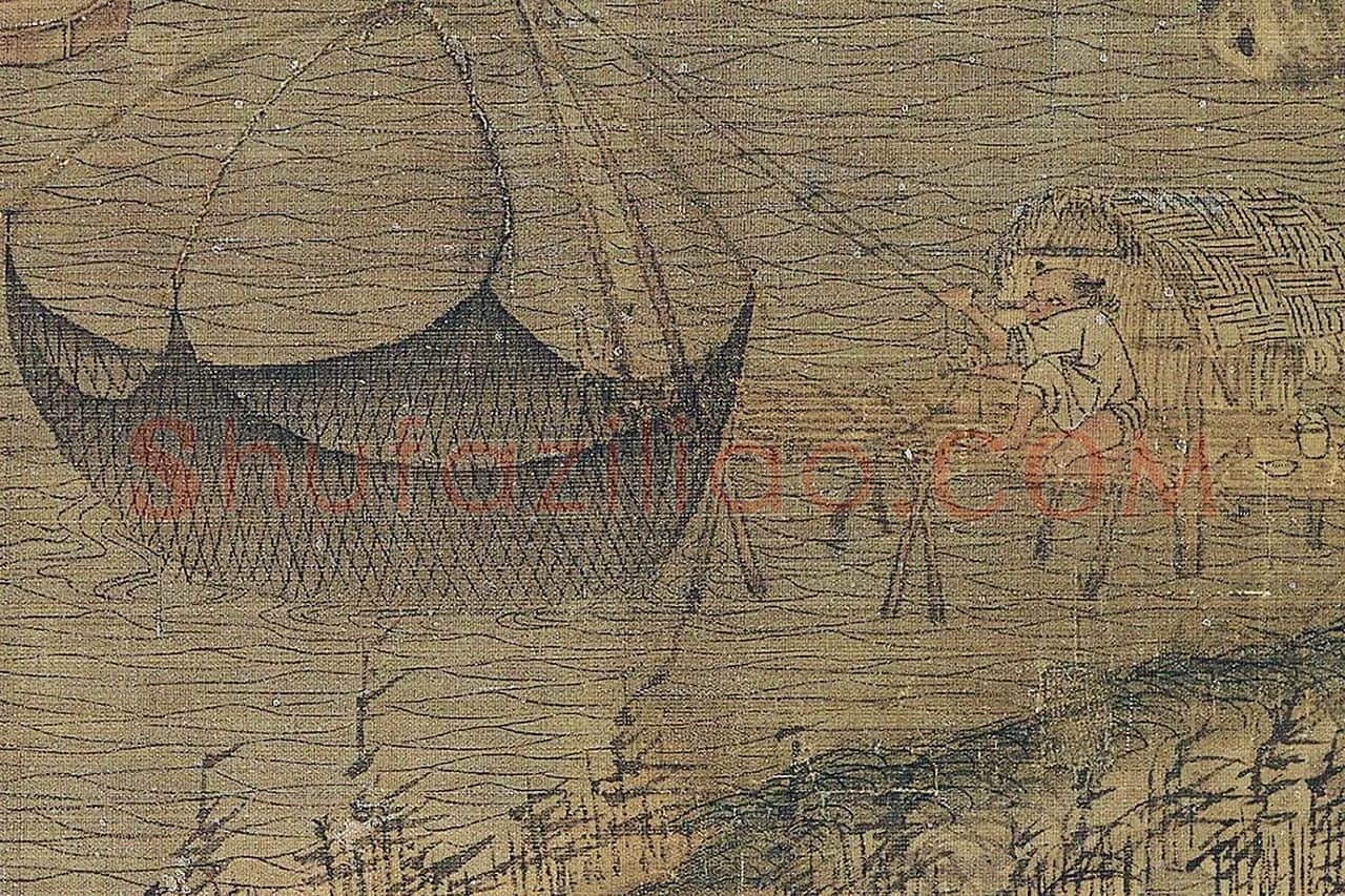 赵干《江行初雪图》高清局部 (10)