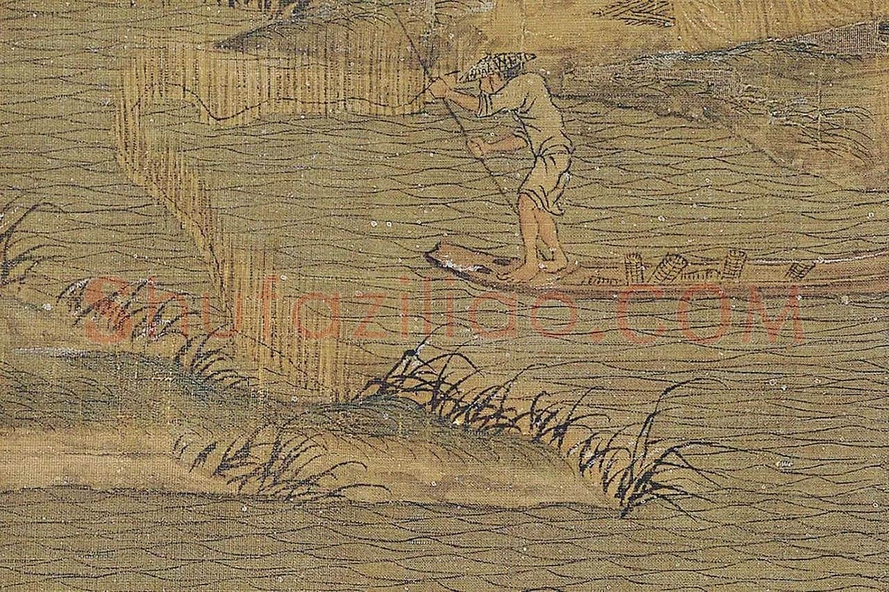 赵干《江行初雪图》高清局部 (11)