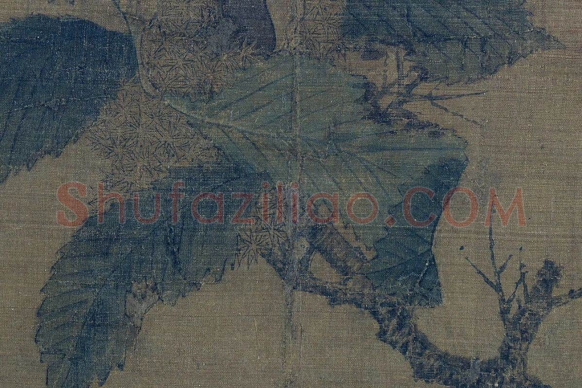 宋徽宗工笔画《栗蓬秋绽》局部 (1)