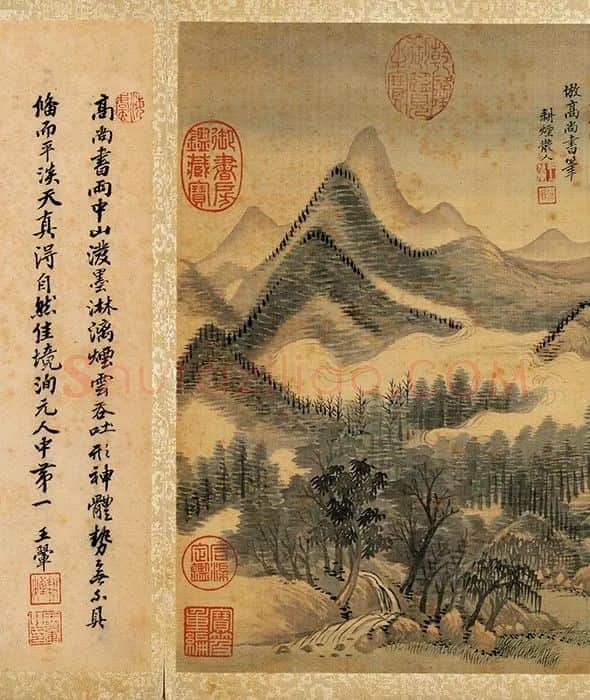 清王翚仿古山水画册_01