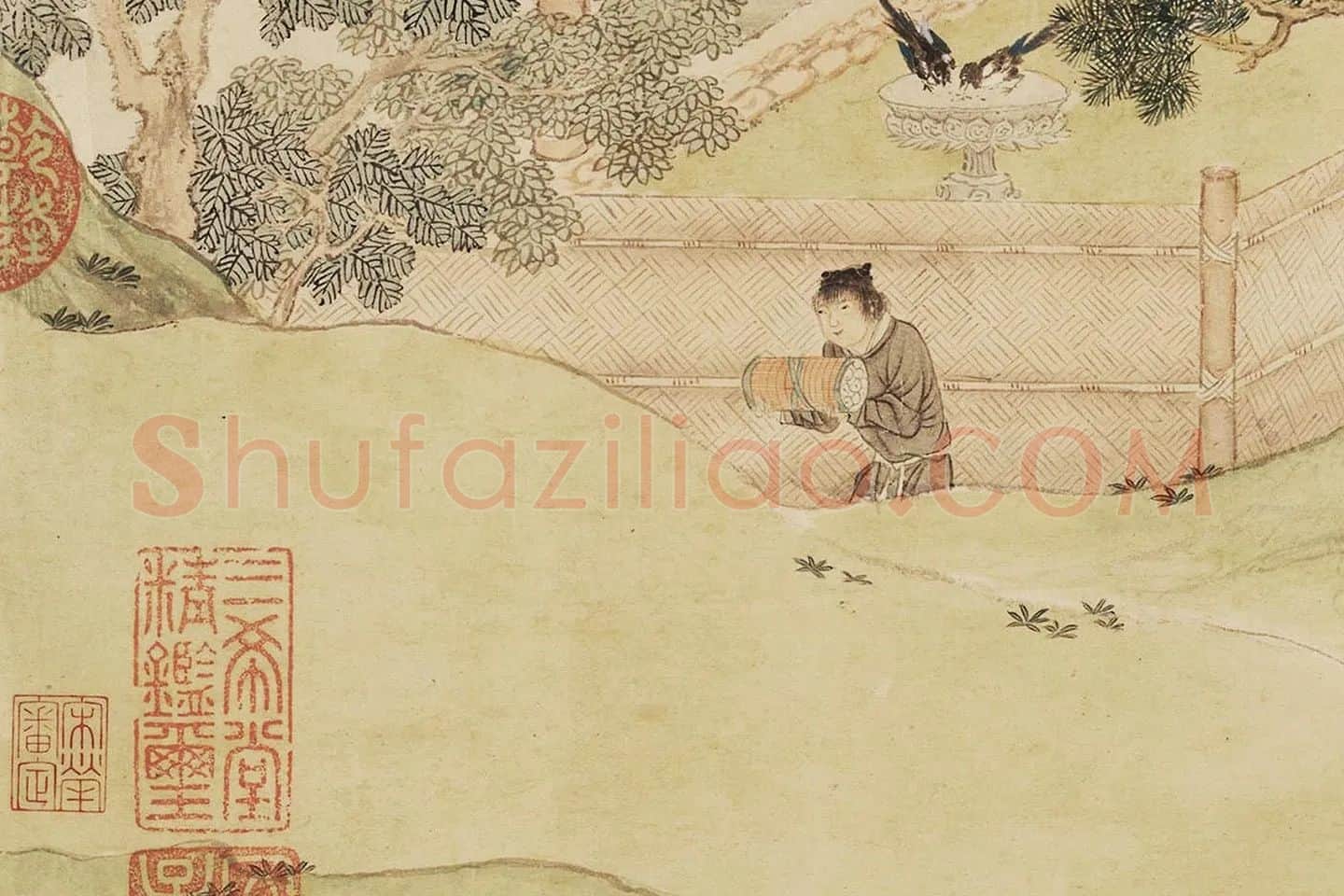 写经换茶图局部 (3)