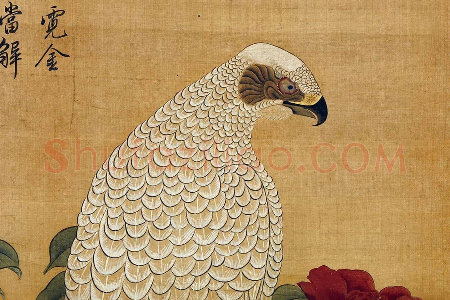 宋徽宗工笔画鹰局部 (2)