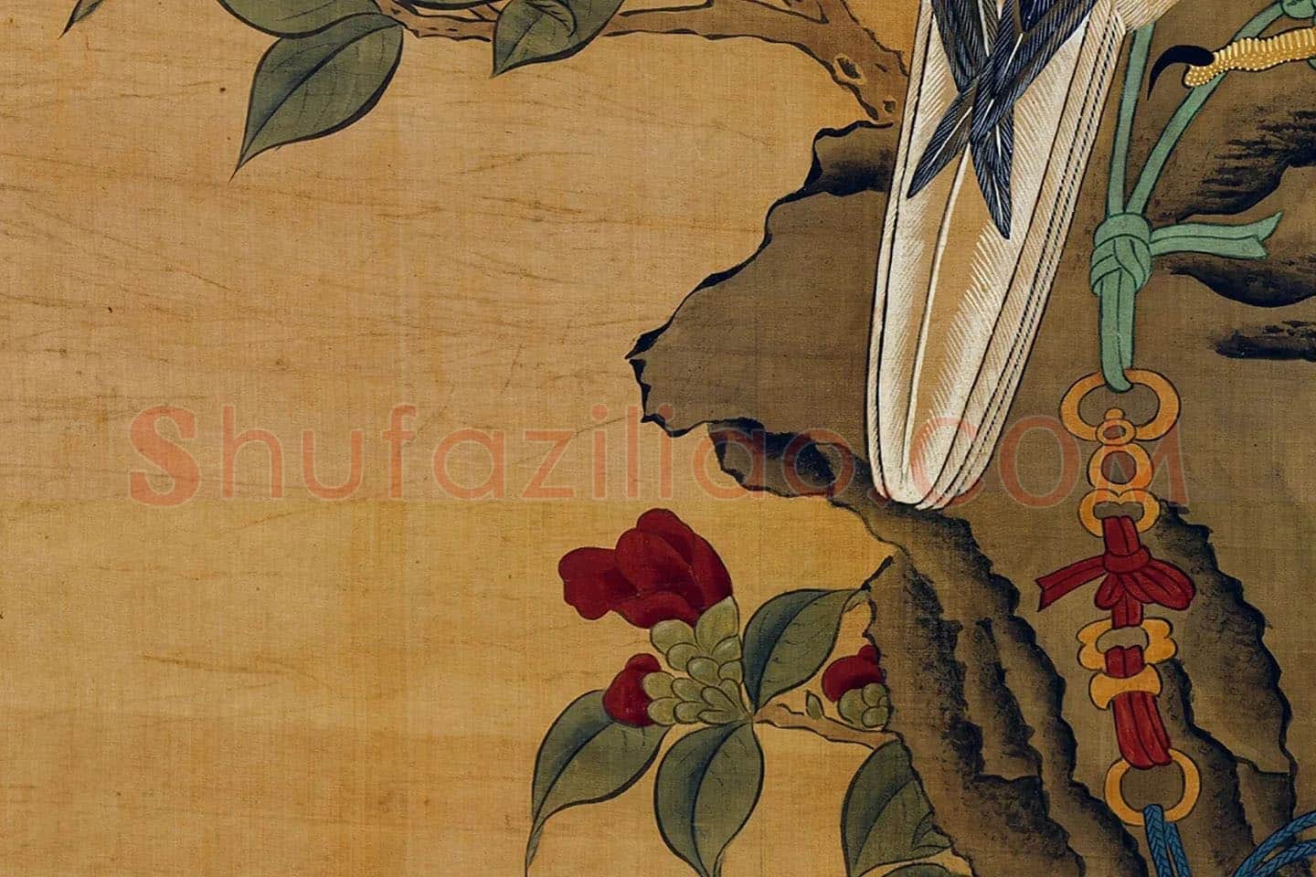 宋徽宗工笔画鹰局部 (6)