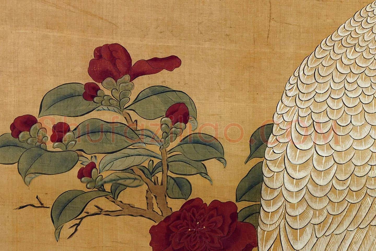 宋徽宗工笔画鹰局部 (7)