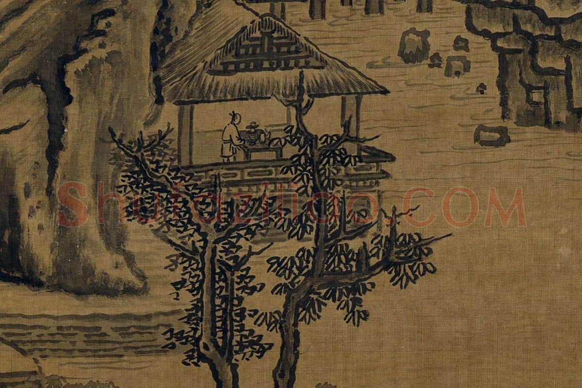 蔡京山水画《环翠图》局部 (1)