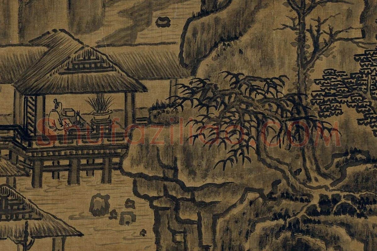 蔡京山水画《环翠图》局部 (2)