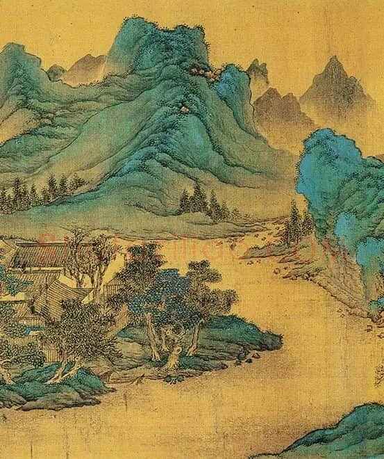 仇英青绿山水画《辋川十景图》_03