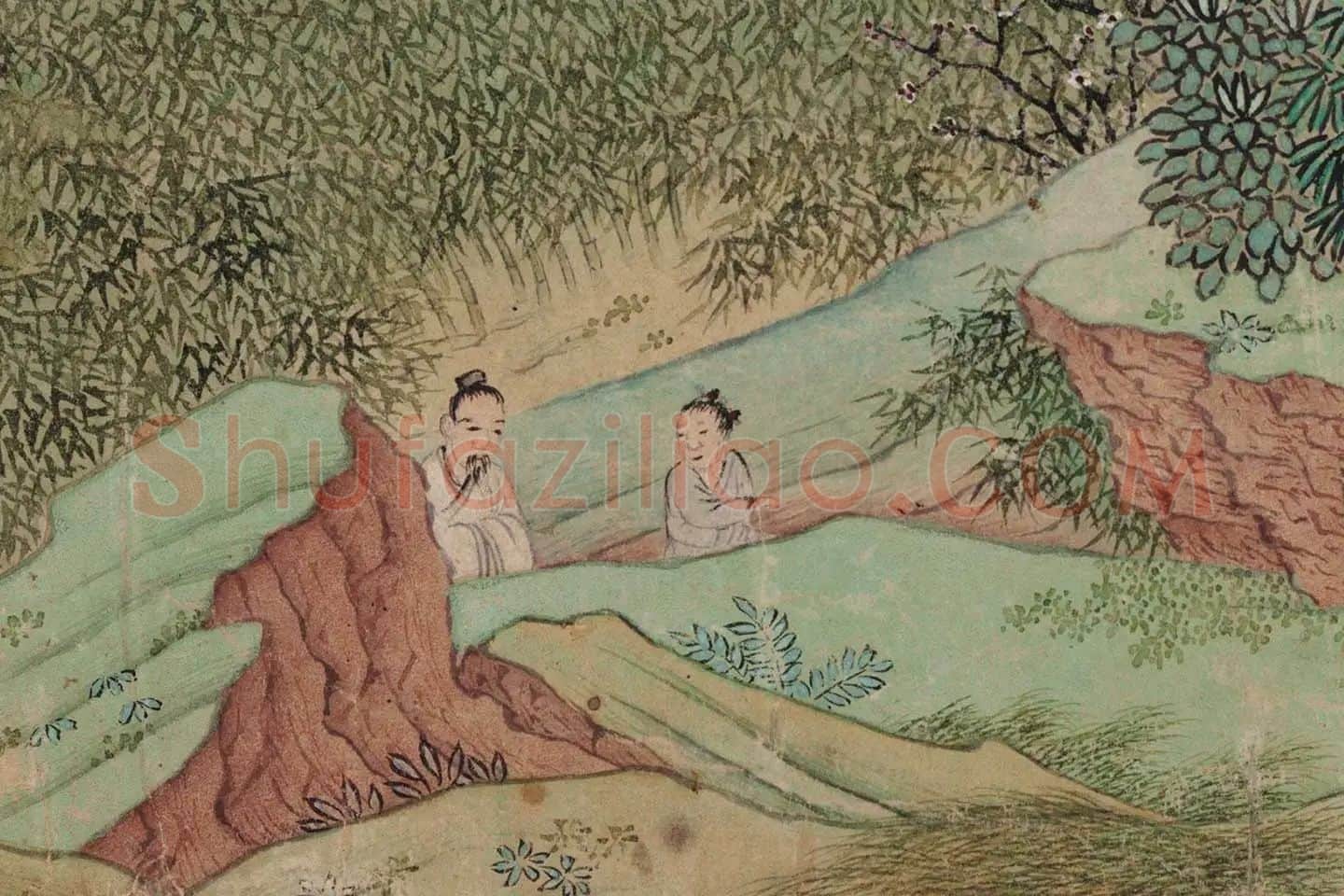 仇英《桃花源图》高清大图局部 (11)