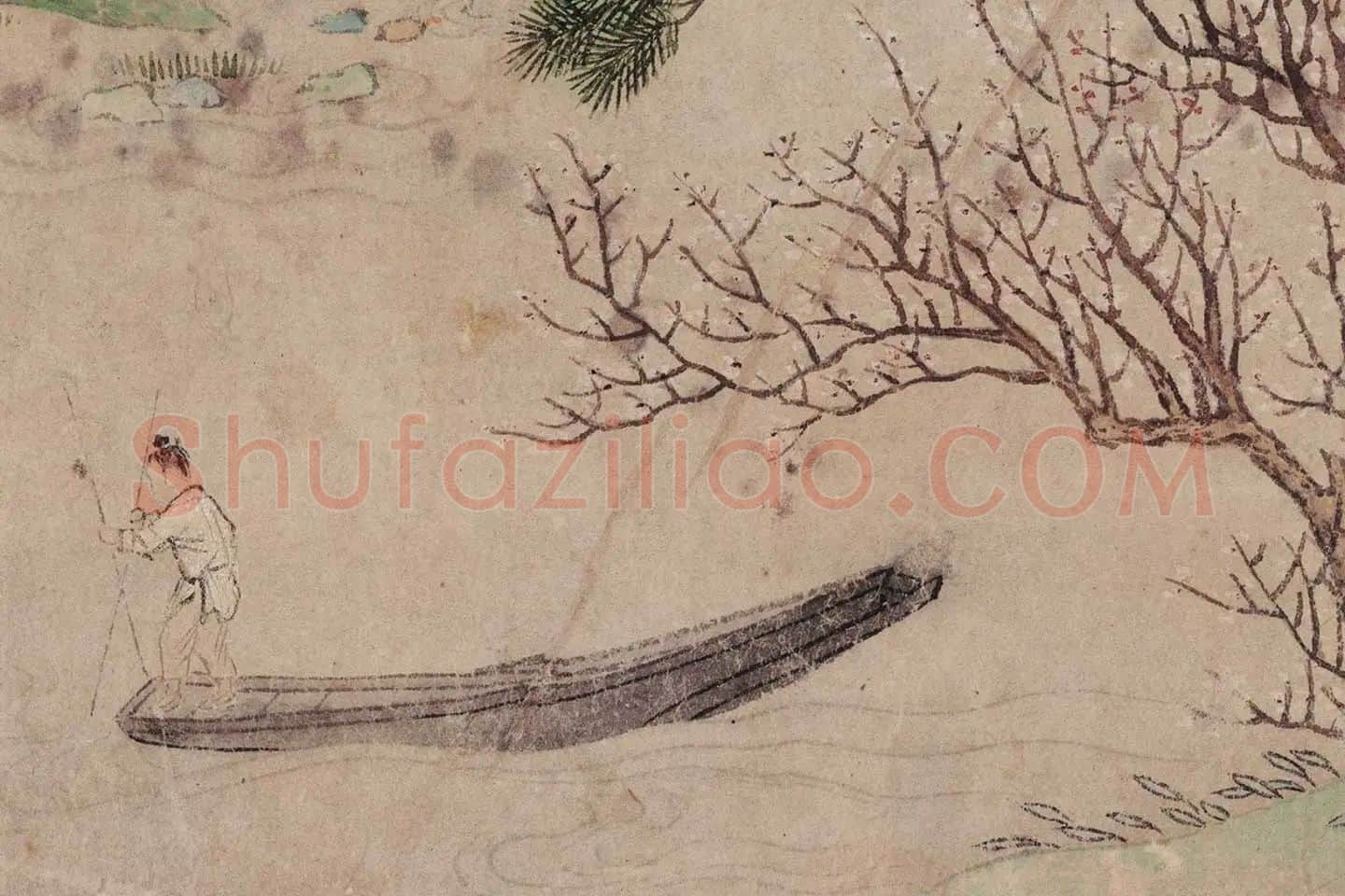 仇英《桃花源图》高清大图局部 (17)