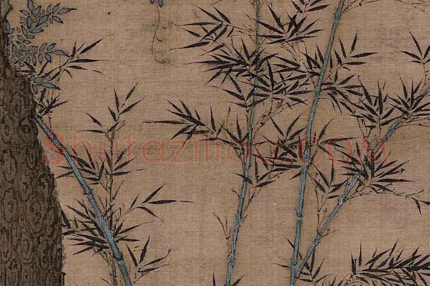 宋徽宗赵佶《听琴图》高清大图局部 (7)