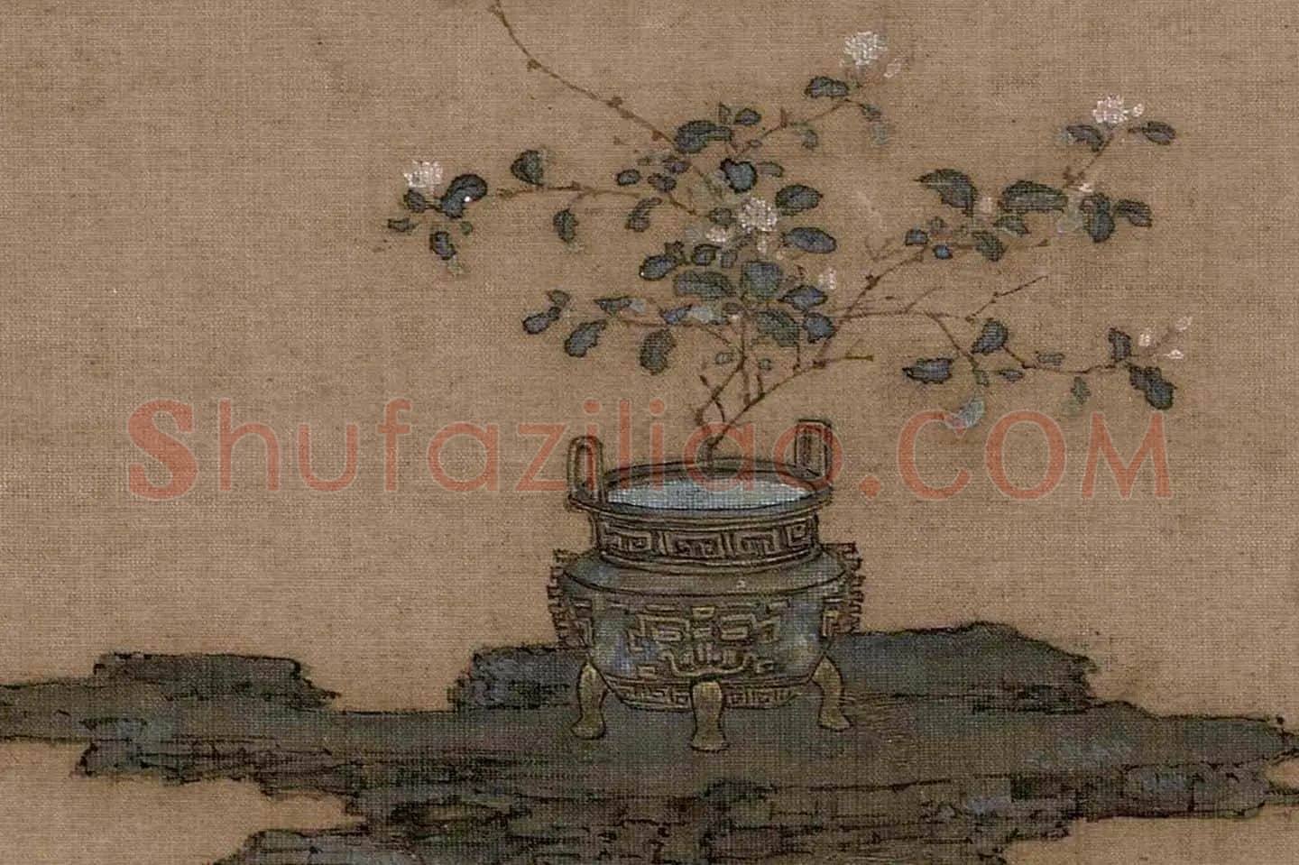 宋徽宗赵佶《听琴图》高清大图局部 (9)