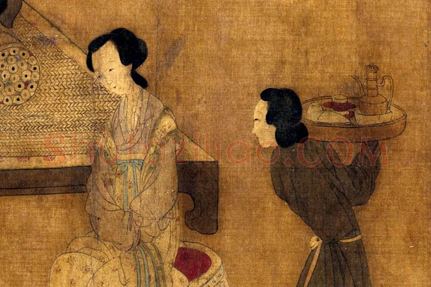 张萱人物画《明皇合乐图》局部 (3)