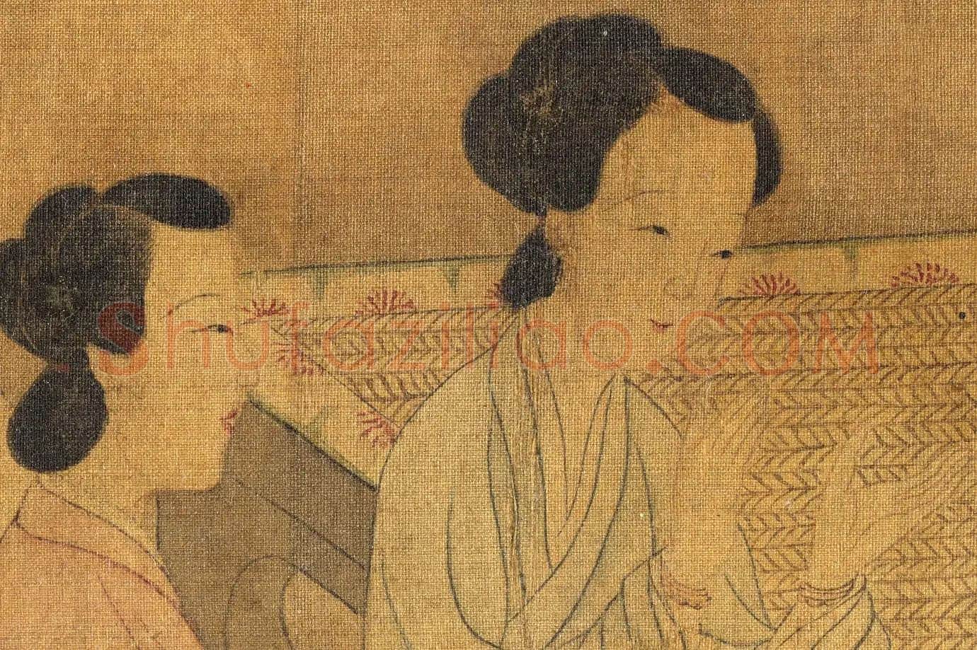张萱人物画《明皇合乐图》局部 (4)