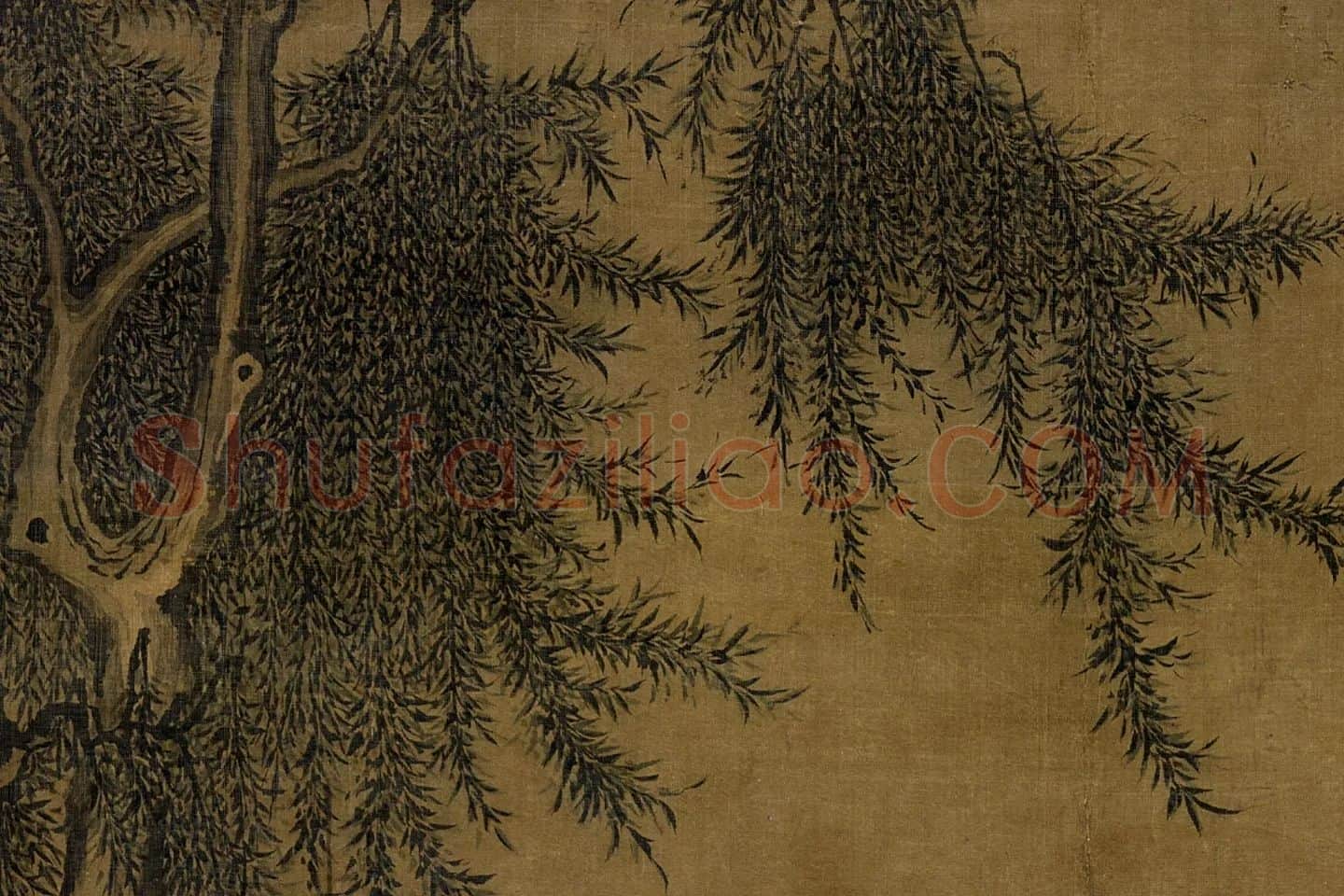 夏圭山水画《归棹图》高清局部 (3)