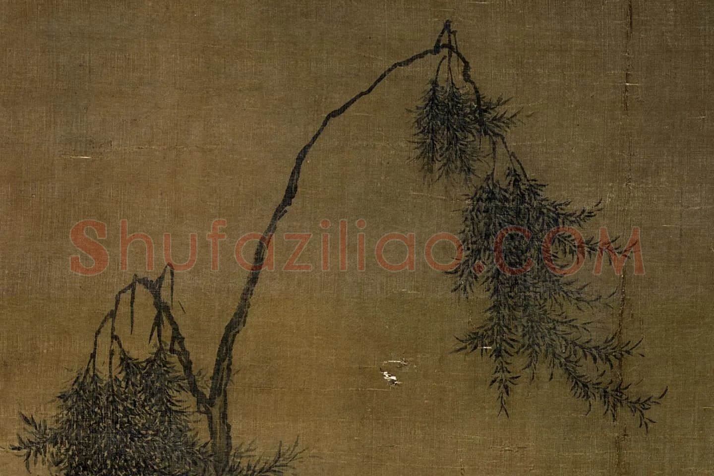 夏圭山水画《归棹图》高清局部 (4)