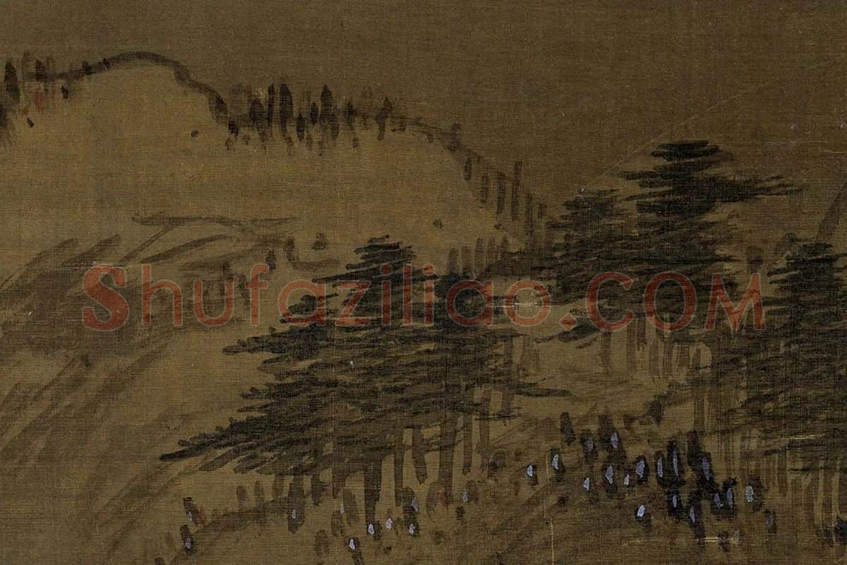 传夏圭《雪屐探梅图》局部 (7)